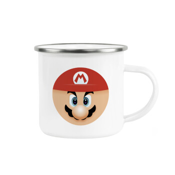 Super mario flat, Κούπα Μεταλλική εμαγιέ λευκη 360ml