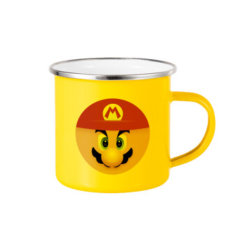 Super mario flat, Yellow Enamel Metallic Cup 360ml