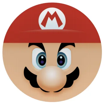 Super mario flat, Mousepad Round 20cm