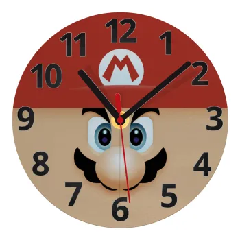 Super mario flat, Ρολόι τοίχου γυάλινο (20cm)