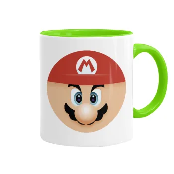 Super mario flat, Mug colored light green, ceramic, 330ml