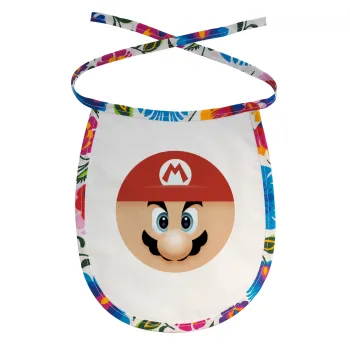 Super mario flat, Σαλιάρα μωρού αλέκιαστη με κορδόνι Χρωματιστή