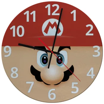 Super mario flat, Ρολόι τοίχου γυάλινο (30cm)