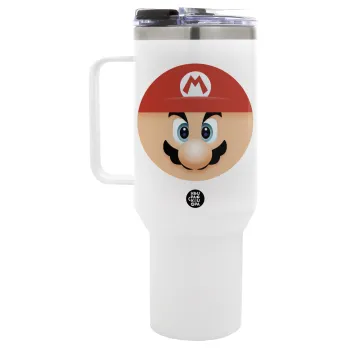 Super mario flat, Mega Tumbler με καπάκι, διπλού τοιχώματος (θερμό) 1,2L