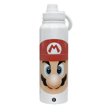 Super mario flat, Θερμός 1L Ανοξείδωτο με Βάση Κινητού & Διπλά Τοιχώματα