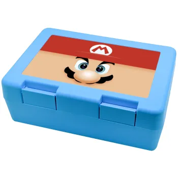 Super mario flat, Children's cookie container LIGHT BLUE 185x128x65mm (BPA free plastic)