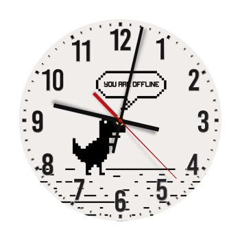 You are offline dinosaur, Ρολόι τοίχου ξύλινο (30cm)