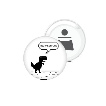 You are offline dinosaur, Μαγνητάκι και ανοιχτήρι μπύρας στρογγυλό διάστασης 5,9cm