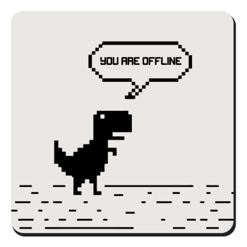 You are offline dinosaur, Τετράγωνο μαγνητάκι ξύλινο 9x9cm