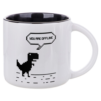 You are offline dinosaur, Κούπα κεραμική 400ml Λευκή/Μαύρη