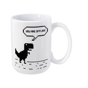 You are offline dinosaur, Κούπα Mega, κεραμική, 450ml