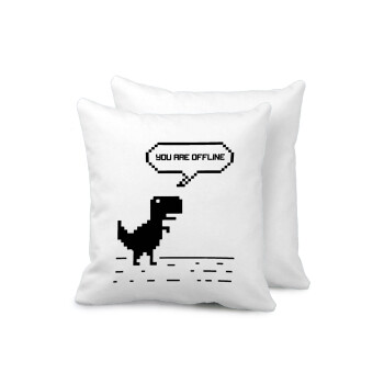 You are offline dinosaur, Sofa cushion 40x40cm includes filling