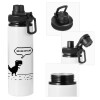 Metal water bottle with safety cap, aluminum 850ml