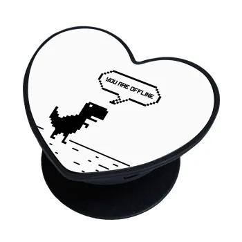 You are offline dinosaur, Phone Holders Stand  καρδιά Μαύρο Βάση Στήριξης Κινητού στο Χέρι