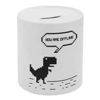 You are offline dinosaur, Κουμπαράς πορσελάνης με τάπα