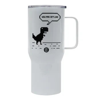 You are offline dinosaur, Tumbler με καπάκι, διπλού τοιχώματος (θερμό) 750L