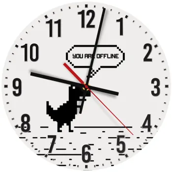 You are offline dinosaur, Ρολόι τοίχου ξύλινο (30cm)