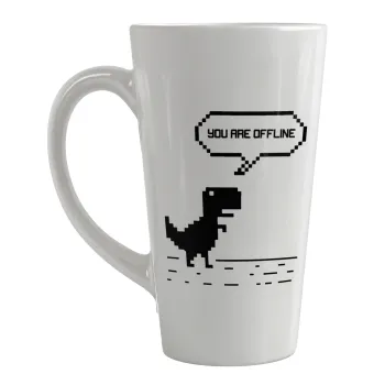 You are offline dinosaur, Κούπα κωνική Latte Μεγάλη, κεραμική, 450ml