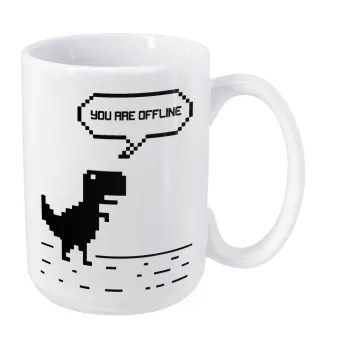 You are offline dinosaur, Κούπα Mega, κεραμική, 450ml