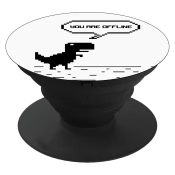 You are offline dinosaur, Phone Holders Stand  Black Hand-held Mobile Phone Holder