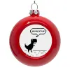 Red Christmas tree ornament bauble 8cm