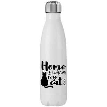 Home is where my cat is!, Stainless steel, double-walled, 750ml