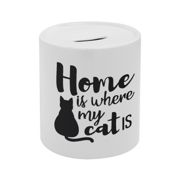 Home is where my cat is!, Κουμπαράς πορσελάνης με τάπα