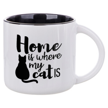 Home is where my cat is!, Κούπα κεραμική 400ml