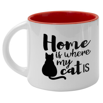 Home is where my cat is!, Κούπα κεραμική 400ml