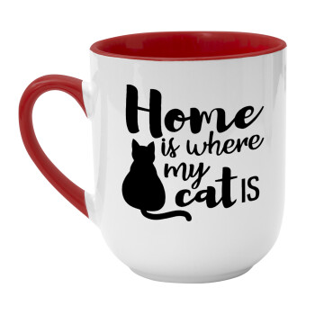 Home is where my cat is!, Κούπα κεραμική tapered 260ml