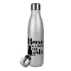 Metallic Glitter Silver Thermos Flask (Stainless steel), double-walled, 500ml