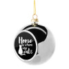Silver 8cm Christmas tree ball ornament