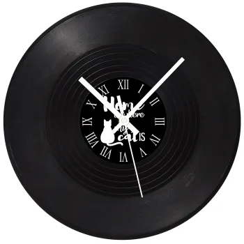 Home is where my cat is!, Ρολόι τοίχου Βινύλιο (30cm)