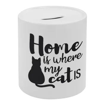 Home is where my cat is!, Κουμπαράς πορσελάνης με τάπα