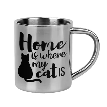 Home is where my cat is!, Κούπα Ανοξείδωτη διπλού τοιχώματος 300ml