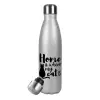 Metallic Glitter Silver Thermos Flask (Stainless steel), double-walled, 500ml