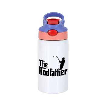 The rodfather, Children's hot water bottle, stainless steel, with safety straw, pink/purple (350ml)
