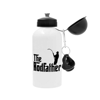 The rodfather, Metal water bottle, White, aluminum 500ml