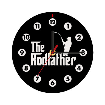 The rodfather, Wooden wall clock (20cm)