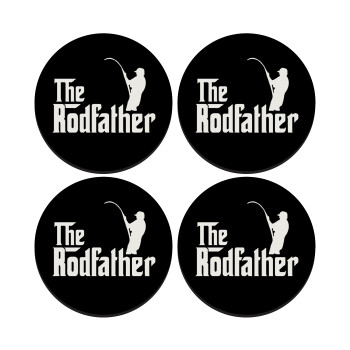 The rodfather, ΣΕΤ 4 Σουβέρ ξύλινα στρογγυλά (9cm)