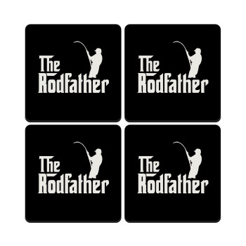The rodfather, ΣΕΤ 4 Σουβέρ ξύλινα τετράγωνα (9cm)