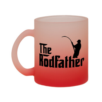 The rodfather, Κούπα γυάλινη δίχρωμη με βάση το κόκκινο ματ, 330ml