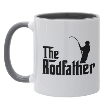 The rodfather, Κούπα χρωματιστή γκρι, κεραμική, 330ml