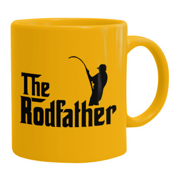 The rodfather, Ceramic coffee mug yellow, 330ml (1pcs)
