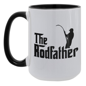 The rodfather, Κούπα Mega 15oz, κεραμική Μαύρη, 450ml
