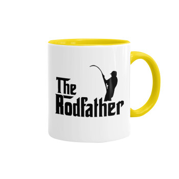 The rodfather, Mug colored yellow, ceramic, 330ml