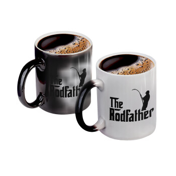 The rodfather, Color changing magic Mug, ceramic, 330ml when adding hot liquid inside, the black colour desappears (1 pcs)