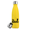 Yellow Stainless Steel Metallic Thermos, double-walled, 500ml