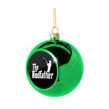 The rodfather, Green Christmas tree ornament ball 8cm