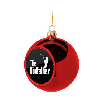 The rodfather, Χριστουγεννιάτικη μπάλα δένδρου Κόκκινη 8cm